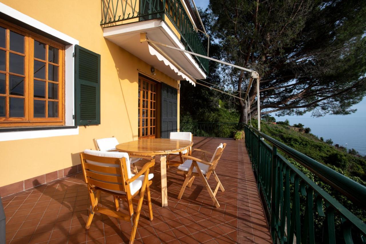 080 - La Villa Storica Il Vigneto 45B, Terrazza Sul Mare - Parcheggio Privato Gratis Moneglia Dış mekan fotoğraf
