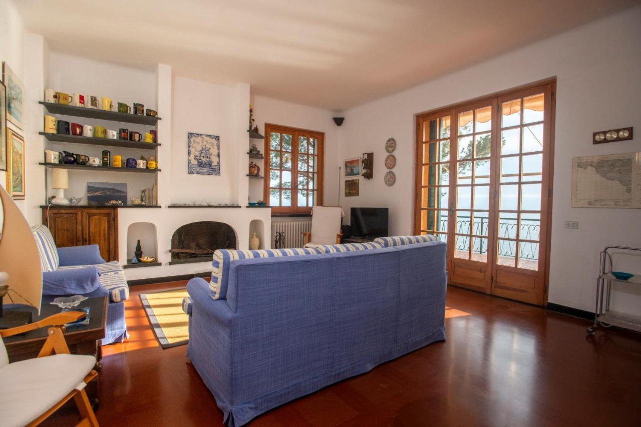 080 - La Villa Storica Il Vigneto 45B, Terrazza Sul Mare - Parcheggio Privato Gratis Moneglia Dış mekan fotoğraf