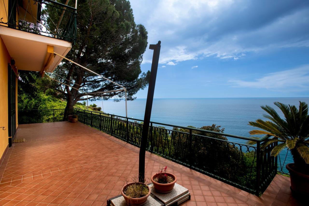 080 - La Villa Storica Il Vigneto 45B, Terrazza Sul Mare - Parcheggio Privato Gratis Moneglia Dış mekan fotoğraf